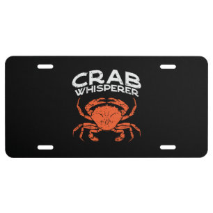 Crab Whisperer Vintage Crabbing License Plate