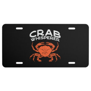 Crab Whisperer Vintage Crabbing License Plate