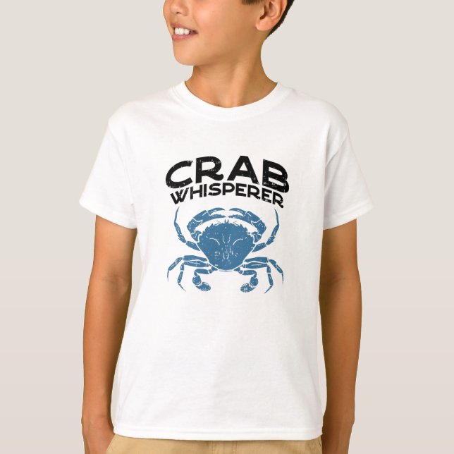 Crab Whisperer Vintage Crabbing T-Shirt (Front)