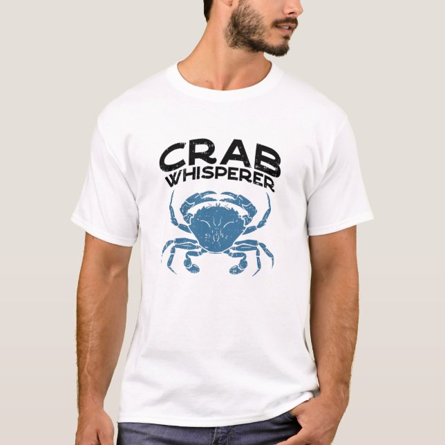 Crab Whisperer Vintage Crabbing T-Shirt (Front)