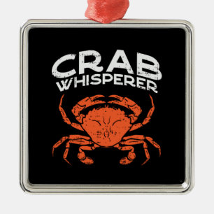 Crab Whisperer Vintage Metal Ornament