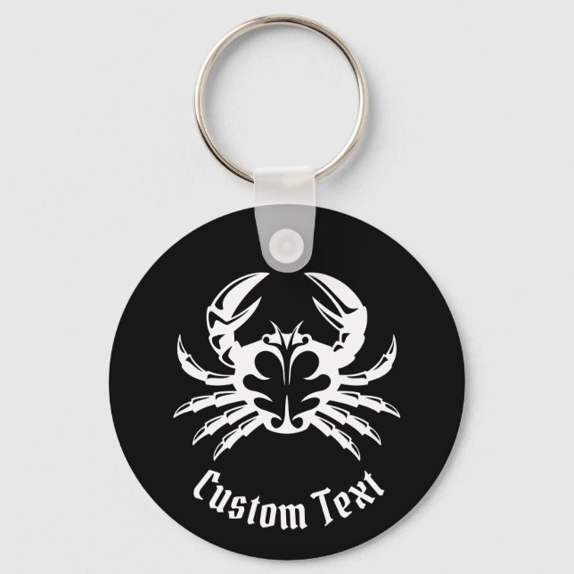 Crab White Keychain (Front)
