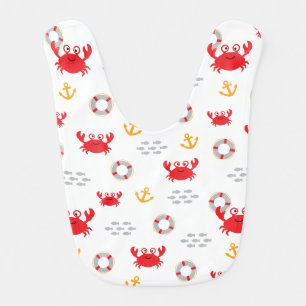 Crab with Lifebuoy Baby Bib