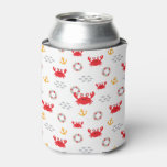 Crab With Lifebuoy Can Cooler at Zazzle