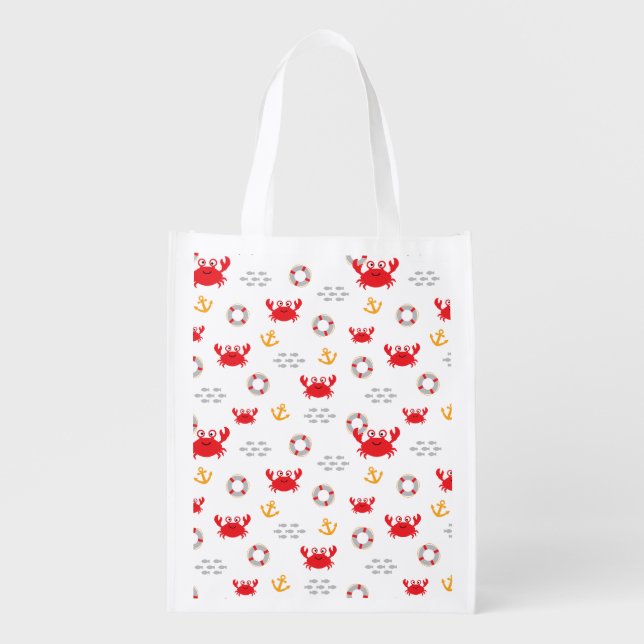 Crab with Lifebuoy Grocery Bag (Front)