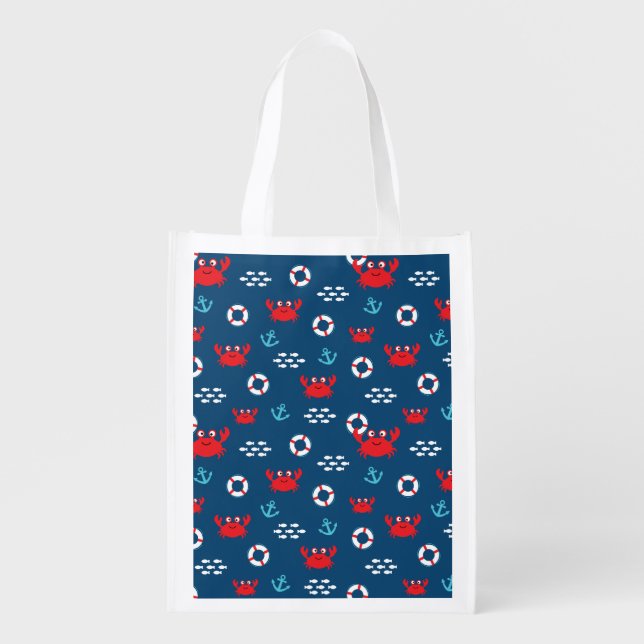 Crab with Lifebuoy Grocery Bag (Front)