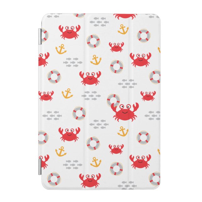 Crab with Lifebuoy iPad Mini Cover (Front)