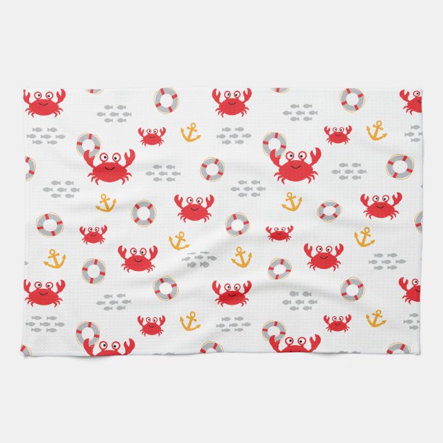 Crab with Lifebuoy Kitchen Towel (Horizontal)