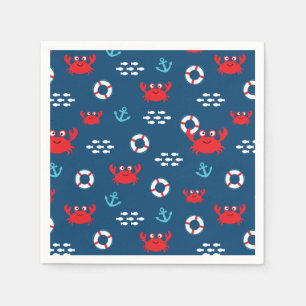 Crab with Lifebuoy Napkins