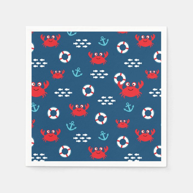 Crab with Lifebuoy Napkins (Front)