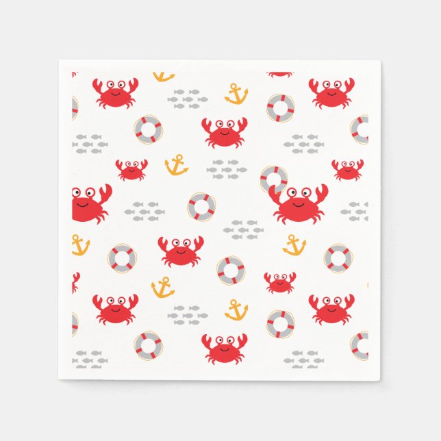 Crab with Lifebuoy Napkins (Front)