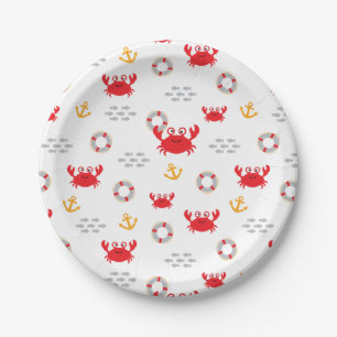 Crab with Lifebuoy Paper Plates