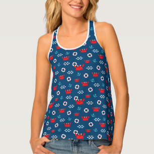 Crab with Lifebuoy Tank Top