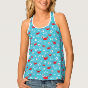 Crab with Lifebuoy Tank Top