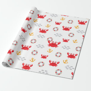Crab with Lifebuoy Wrapping Paper