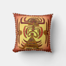 Tribal Crab Woman Pillow