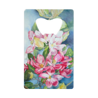 Crabapple Blossoms and Peony Credit Card Bottle Opener