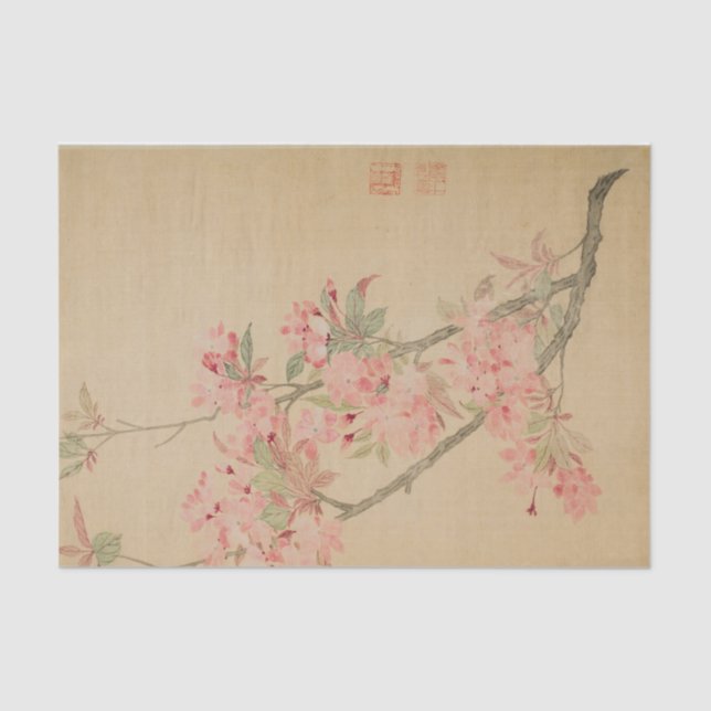 Crabapple Blossoms by Ma Yuanyu Tissue Paper (Front)