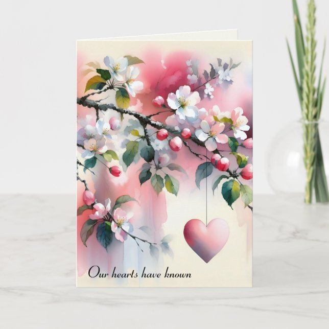 Crabapple Tree Heart Sympathy Card (Front)