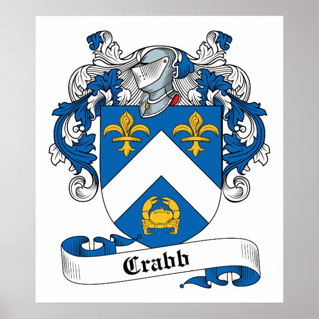 Crabb Family Crest Poster (Front)