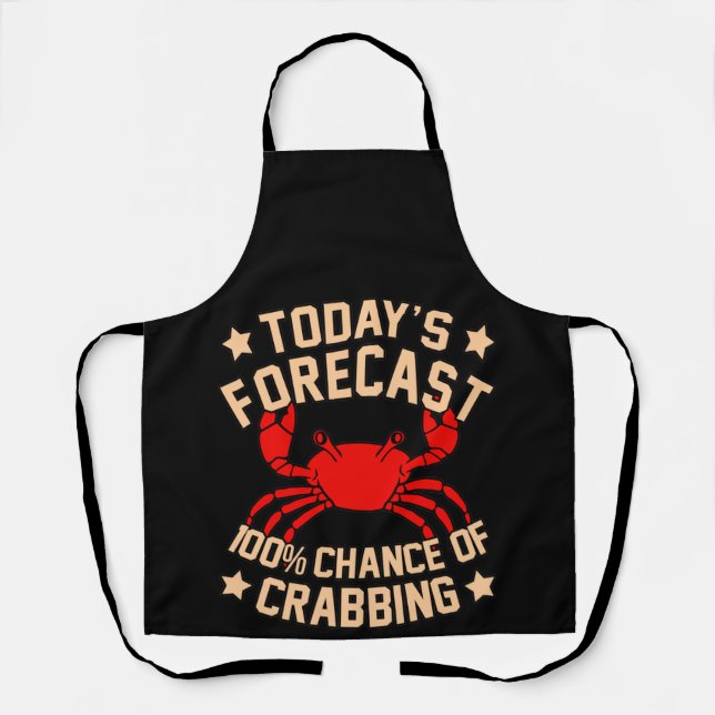 Crabbing Crabs Seafood Crabby Crab Lobster Sea Apron (Front)