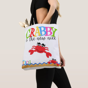 Crabby All-Over-Print Tote Bag, Medium