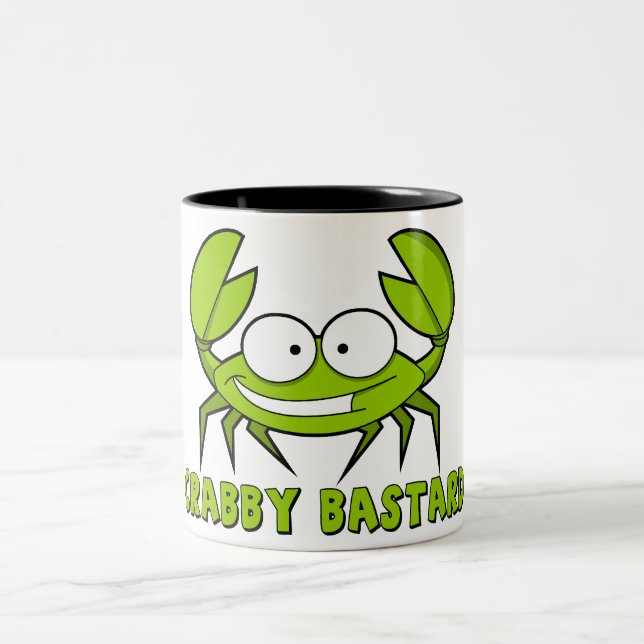 Crabby bastard Two-Tone coffee mug (Center)