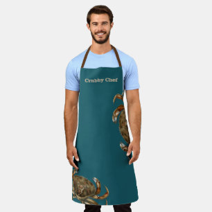 Crabby Chef Men's Apron Name Template