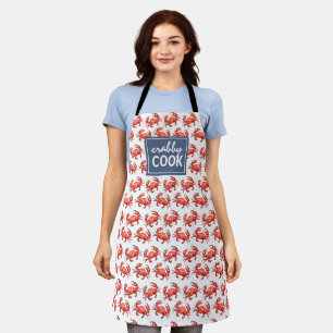 Crabby Cook Funny Crab Pattern Apron