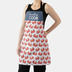 Crabby Cook Funny Crab Pattern Apron