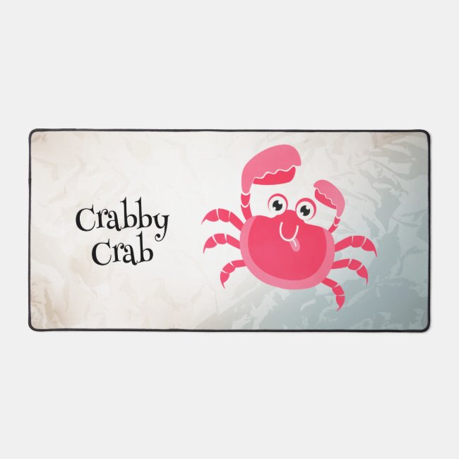Crabby Crab Design Desk Mat