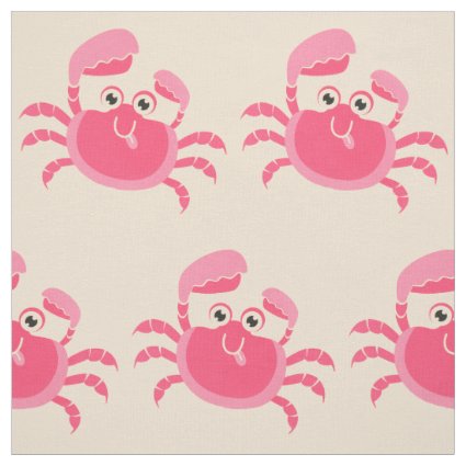 Crabby Crab Design Fabric