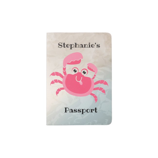 Crabby Crab Design Passport Cover