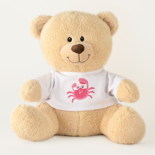 Crabby Crab Design Teddy Bear