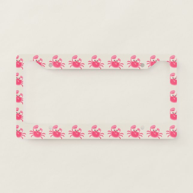 Crabby Crab License Plate Frame (Front)