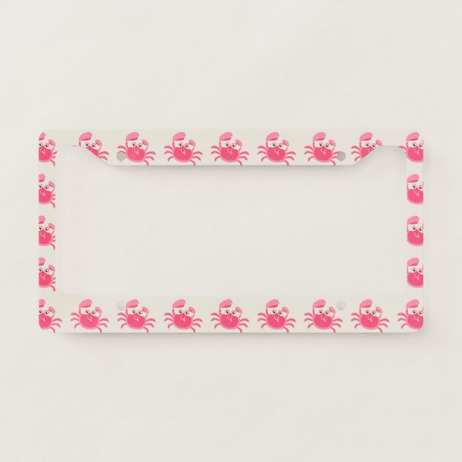 Crabby Crab License Plate Frame