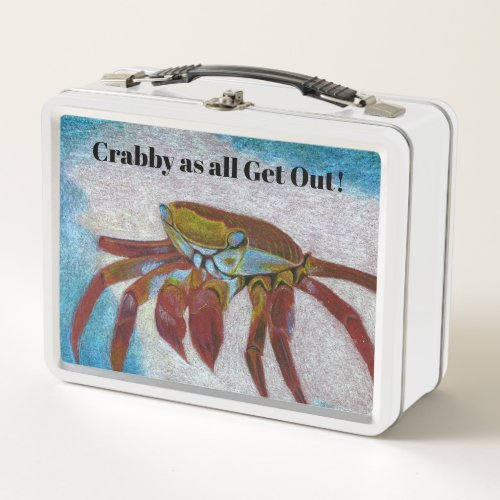Crabby Crab Metal Lunch Box