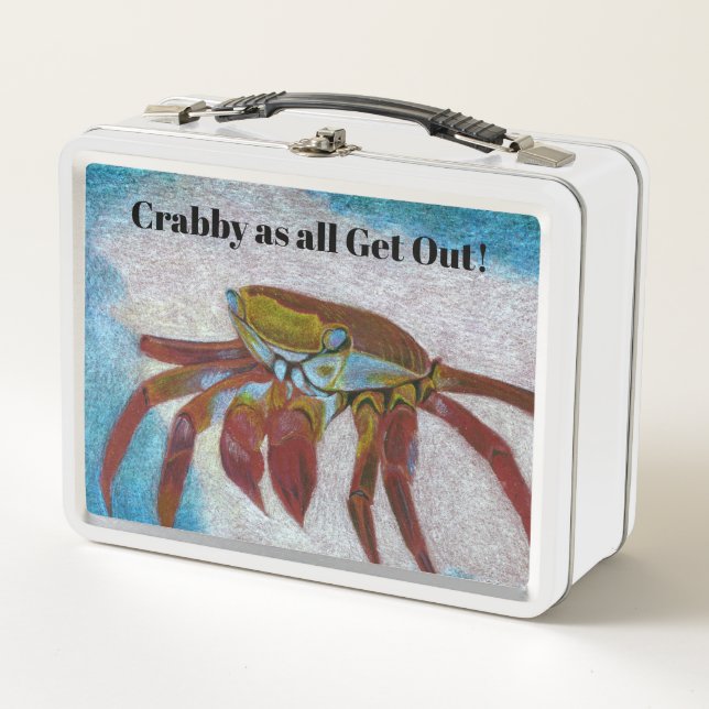 Crabby Crab Metal Lunch Box (Front)