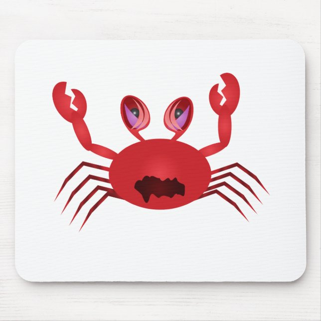 Crabby Crab Mouse Pad (Front)