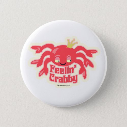 Crabby Cute Crab Button