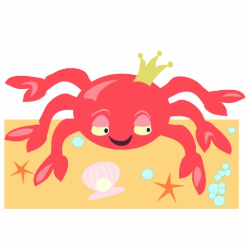 Crabby Cutout Fun Cartoon Crab Art Design