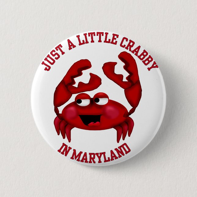 Crabby in Maryland Button (Front)