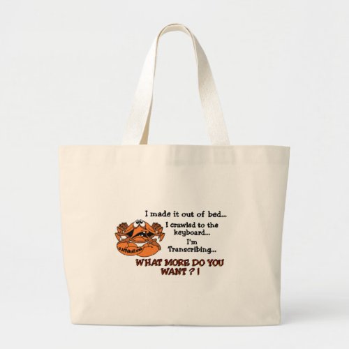Crabby MT Large Tote Bag