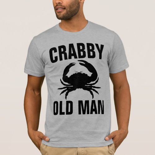 CRABBY OLD MAN OVER THE HILL T_Shirts