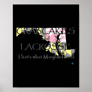 Crabcakes And Lacrosse Thats What Maryland Does Poster