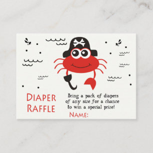 Crabe pirate Diaper Raffle Tickets