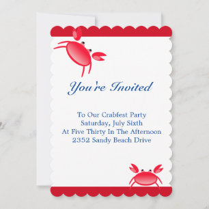 Crabfest Party Invitation