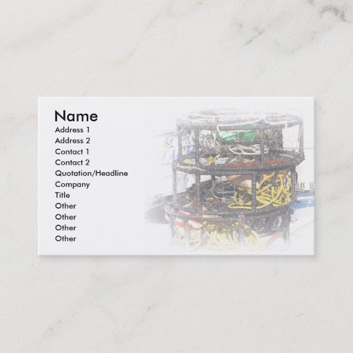 Customizable Crabpots Business Card Templates