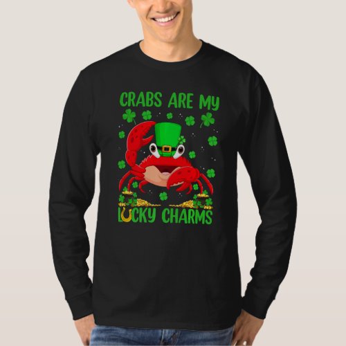 Crabs Are My Lucky Charms Crab Fish St Patrick S D T_Shirt