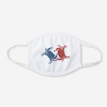 Crabs Broil Restaurant Seafood White Cotton Face Mask
